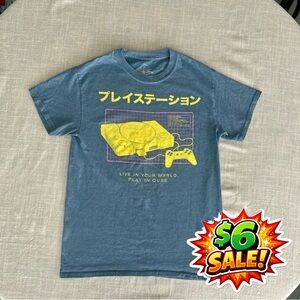 PlayStation Graphic Tee adult Small Retro PS1 Console Shirt Sony Gaming